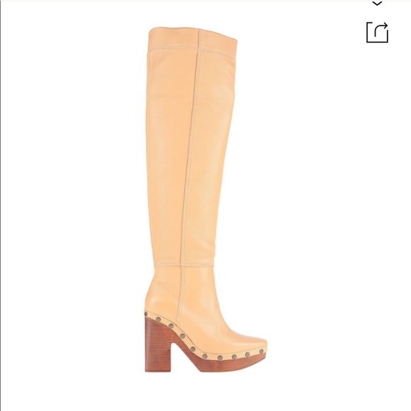 JACQUEMUS Les Bottes Sabots Tall Boot in Apricot - Picture 2 of 10
